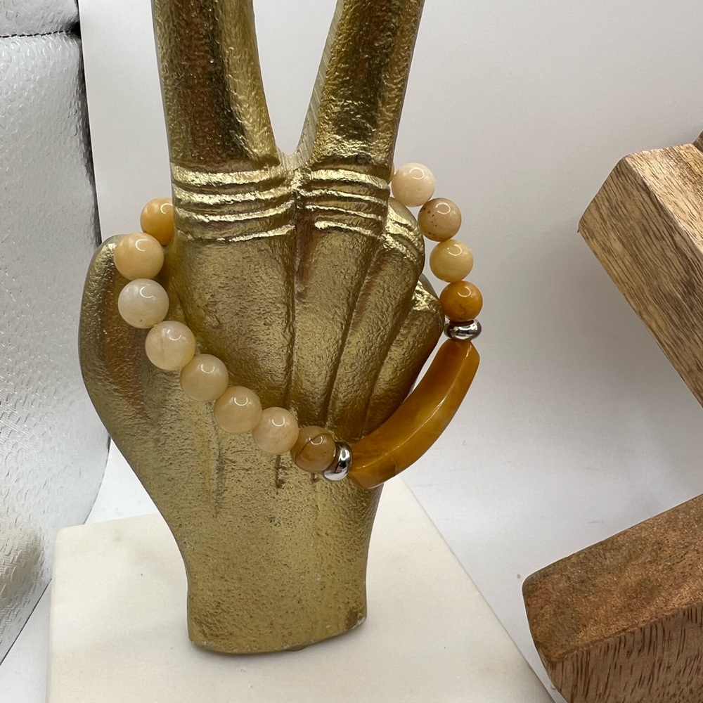 Healing Stone Old Topaz Stretch Design Bracelet NEW